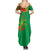 Burkina Faso Summer Maxi Dress with Green Tribal Pattern Design and National Flag Motif - Wonder Print Shop