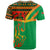 Burkina Faso T Shirt with Green Tribal Pattern Design and National Flag Motif - Wonder Print Shop