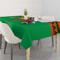 Burkina Faso Tablecloth with Green Tribal Pattern Design and National Flag Motif - Wonder Print Shop