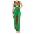 Burkina Faso Tank Maxi Dress with Green Tribal Pattern Design and National Flag Motif - Wonder Print Shop