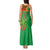 Burkina Faso Tank Maxi Dress with Green Tribal Pattern Design and National Flag Motif - Wonder Print Shop
