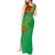 Burkina Faso Tank Maxi Dress with Green Tribal Pattern Design and National Flag Motif - Wonder Print Shop