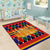 Burkina Faso Area Rug with Red Green Blue Geometric - Wonder Print Shop