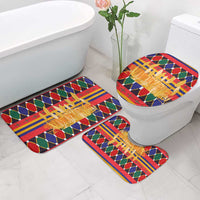 Burkina Faso Bathroom Set with Red Green Blue Geometric - Wonder Print Shop