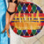 Burkina Faso Beach Blanket with Red Green Blue Geometric - Wonder Print Shop