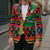 Burkina Faso Blazer with Red Green Blue Geometric - Wonder Print Shop