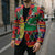 Burkina Faso Blazer with Red Green Blue Geometric - Wonder Print Shop