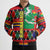 Burkina Faso Bomber Puffer Jacket with Red Green Blue Geometric - Wonder Print Shop