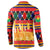 Burkina Faso Button Sweatshirt with Red Green Blue Geometric - Wonder Print Shop
