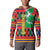 Burkina Faso Button Sweatshirt with Red Green Blue Geometric - Wonder Print Shop