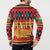 Burkina Faso Button Sweatshirt with Red Green Blue Geometric - Wonder Print Shop