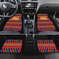 Burkina Faso Car Mats with Red Green Blue Geometric - Wonder Print Shop