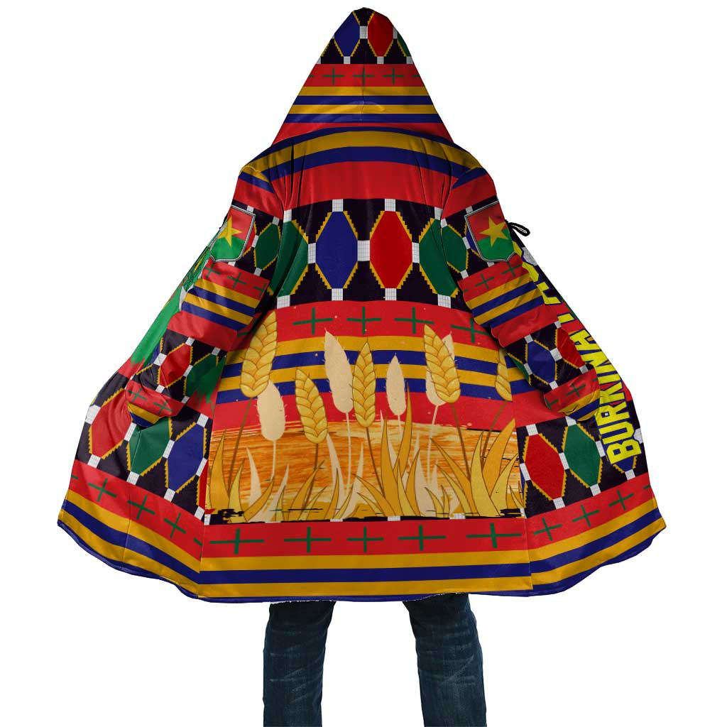 Burkina Faso Cloak with Red Green Blue Geometric - Wonder Print Shop