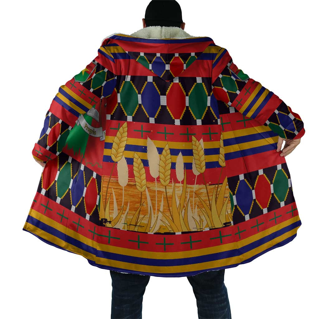 Burkina Faso Cloak with Red Green Blue Geometric - Wonder Print Shop