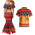 Burkina Faso Couples Matching Mermaid Dress and Hawaiian Shirt with Red Green Blue Geometric - Wonder Print Shop