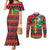 Burkina Faso Couples Matching Mermaid Dress and Long Sleeve Button Shirt with Red Green Blue Geometric - Wonder Print Shop