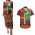 Burkina Faso Couples Matching Puletasi and Hawaiian Shirt with Red Green Blue Geometric - Wonder Print Shop