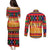 Burkina Faso Couples Matching Puletasi and Long Sleeve Button Shirt with Red Green Blue Geometric - Wonder Print Shop