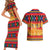 Burkina Faso Couples Matching Short Sleeve Bodycon Dress and Hawaiian Shirt with Red Green Blue Geometric - Wonder Print Shop