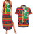 Burkina Faso Couples Matching Summer Maxi Dress and Hawaiian Shirt with Red Green Blue Geometric - Wonder Print Shop