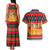 Burkina Faso Couples Matching Tank Maxi Dress and Hawaiian Shirt with Red Green Blue Geometric - Wonder Print Shop