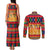 Burkina Faso Couples Matching Tank Maxi Dress and Long Sleeve Button Shirt with Red Green Blue Geometric - Wonder Print Shop