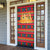 Burkina Faso Door Cover with Red Green Blue Geometric - Wonder Print Shop