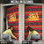 Burkina Faso Door Cover with Red Green Blue Geometric - Wonder Print Shop