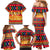 Burkina Faso Family Matching Mermaid Dress and Hawaiian Shirt with Red Green Blue Geometric - Wonder Print Shop