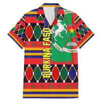 Burkina Faso Family Matching Mermaid Dress and Hawaiian Shirt with Red Green Blue Geometric - Wonder Print Shop