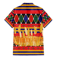 Burkina Faso Family Matching Mermaid Dress and Hawaiian Shirt with Red Green Blue Geometric - Wonder Print Shop