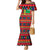 Burkina Faso Family Matching Mermaid Dress and Hawaiian Shirt with Red Green Blue Geometric - Wonder Print Shop