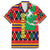 Burkina Faso Family Matching Off The Shoulder Long Sleeve Dress and Hawaiian Shirt with Red Green Blue Geometric - Wonder Print Shop