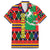 Burkina Faso Family Matching Off Shoulder Short Dress and Hawaiian Shirt with Red Green Blue Geometric - Wonder Print Shop