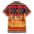 Burkina Faso Family Matching Short Sleeve Bodycon Dress and Hawaiian Shirt with Red Green Blue Geometric - Wonder Print Shop