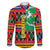 Burkina Faso Family Matching Short Sleeve Bodycon Dress and Hawaiian Shirt with Red Green Blue Geometric - Wonder Print Shop