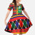 Burkina Faso Family Matching Summer Maxi Dress and Hawaiian Shirt with Red Green Blue Geometric - Wonder Print Shop
