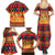 Burkina Faso Family Matching Summer Maxi Dress and Hawaiian Shirt with Red Green Blue Geometric - Wonder Print Shop