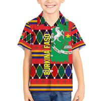 Burkina Faso Family Matching Tank Maxi Dress and Hawaiian Shirt with Red Green Blue Geometric - Wonder Print Shop