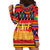 Burkina Faso Hoodie Dress with Red Green Blue Geometric - Wonder Print Shop