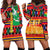 Burkina Faso Hoodie Dress with Red Green Blue Geometric - Wonder Print Shop