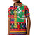 Burkina Faso Kid Polo Shirt with Red Green Blue Geometric - Wonder Print Shop