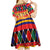 Burkina Faso Kid Short Sleeve Dress with Red Green Blue Geometric - Wonder Print Shop