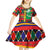 Burkina Faso Kid Short Sleeve Dress with Red Green Blue Geometric - Wonder Print Shop