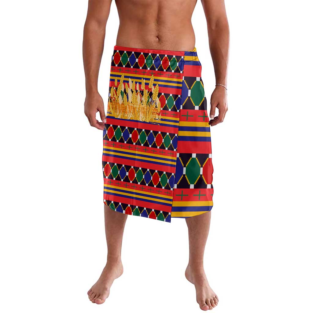 Burkina Faso Lavalava with Red Green Blue Geometric - Wonder Print Shop