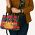 Burkina Faso Leather Bag with Red Green Blue Geometric - Wonder Print Shop