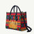 Burkina Faso Leather Bag with Red Green Blue Geometric - Wonder Print Shop
