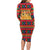 Burkina Faso Long Sleeve Bodycon Dress with Red Green Blue Geometric - Wonder Print Shop