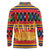 Burkina Faso Long Sleeve Polo Shirt with Red Green Blue Geometric - Wonder Print Shop