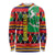 Burkina Faso Long Sleeve Shirt with Red Green Blue Geometric - Wonder Print Shop